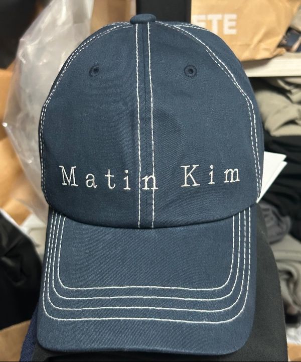 MUSINSA | MATIN KIM MATIN STITCH BALL CAP IN NAVY