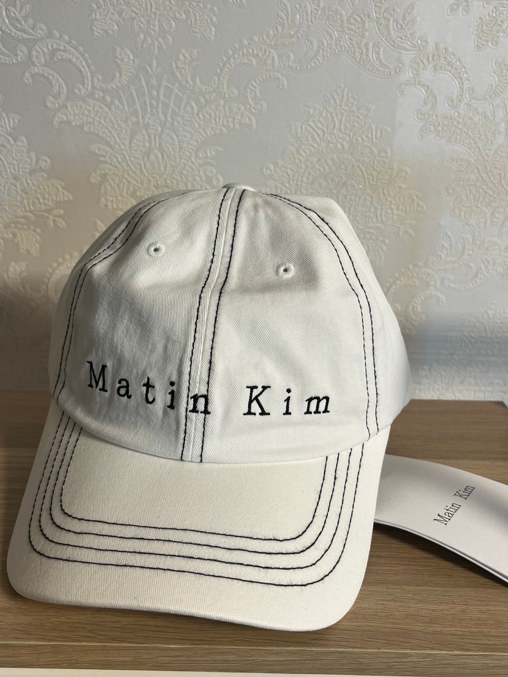 キャップ [MATINKIM]matin stitch ball cap in white MATIN STITCH BALL CAP IN WHITE – Matin Kim