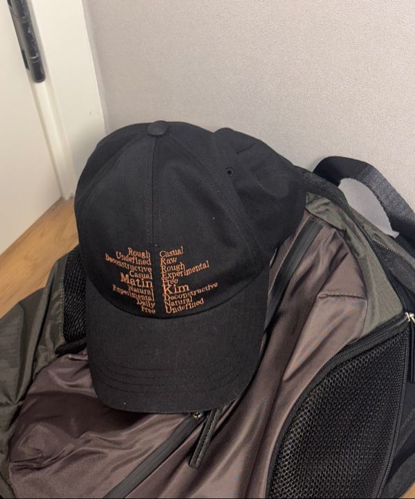 【MATIN KIM】 LETTERING BALL CAP IN BLACK Designer fashion, Seoul-fully created | W Concept