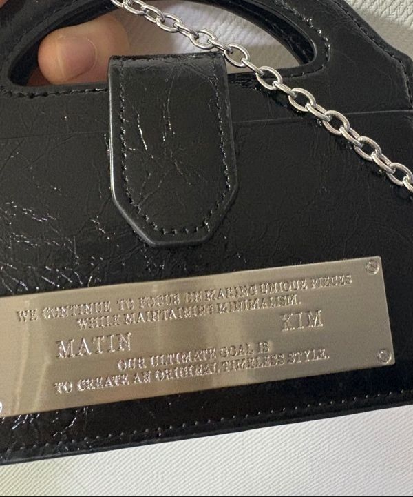 MUSINSA公式 | MATIN KIM HANDLE ACCORDION CHAIN WALLET IN BLACK