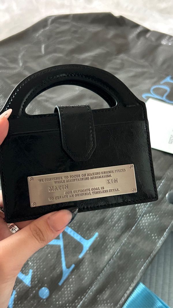 MUSINSA公式 | MATIN KIM HANDLE ACCORDION CHAIN WALLET IN BLACK