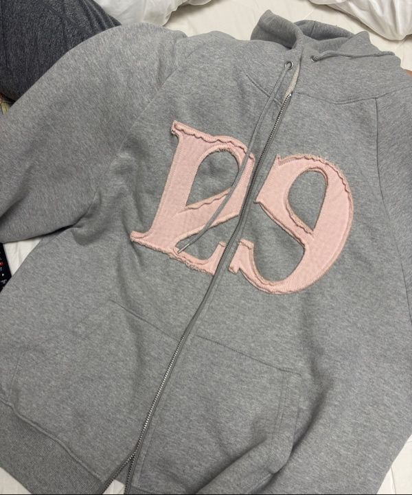 MUSINSA公式 | ILLIGO 129 Logo Patch Hood Zip-Up Light Gray