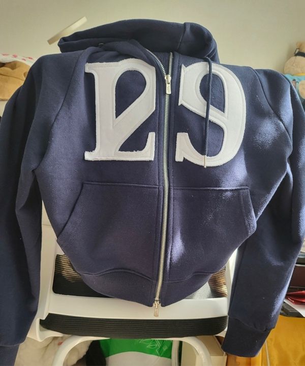 MUSINSA | ILLIGO 129 Logo Patch Hood Zip-Up Navy