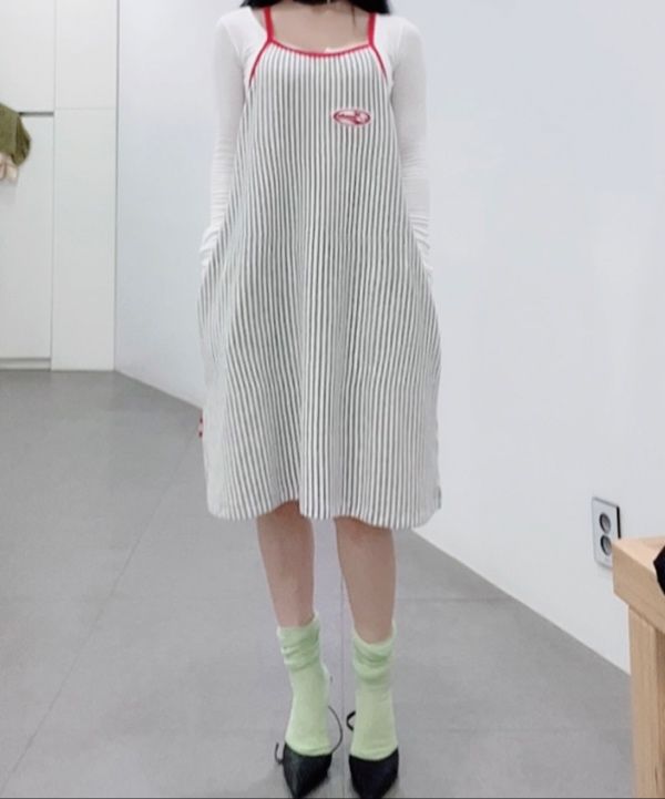ワンピース MENASOO SUMMER STRIPE TERRY STRAP ONEPIECEGRAY MUSINSA | MENASOO MENASOO SUMMER STRIPE TERRY STRAP