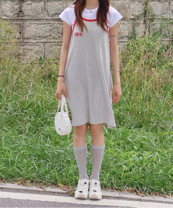 MUSINSA | MENASOO MENASOO SUMMER STRIPE TERRY STRAP