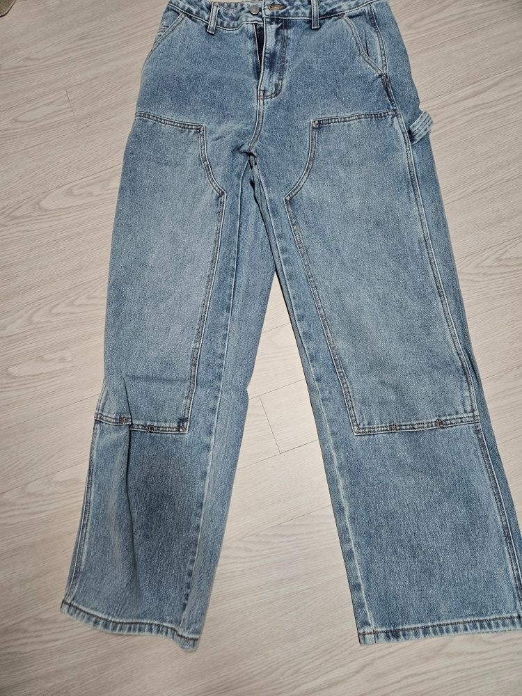 MUSINSA | MUSINSA STANDARD Denim Wide Double Knee Carpenter Pants