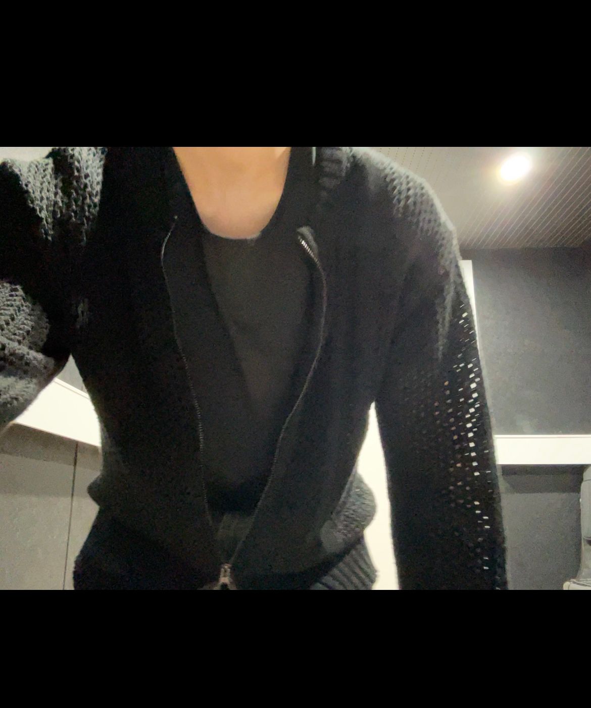 MUSINSA | MATIN KIM BACK LOGO JACQUARD KNIT ZIP UP FOR MEN