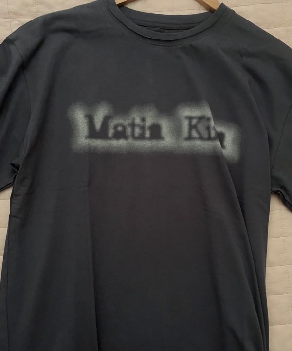 MUSINSA | MATIN KIM MATIN SHADE LOGO TOP IN SMOKE BLUE