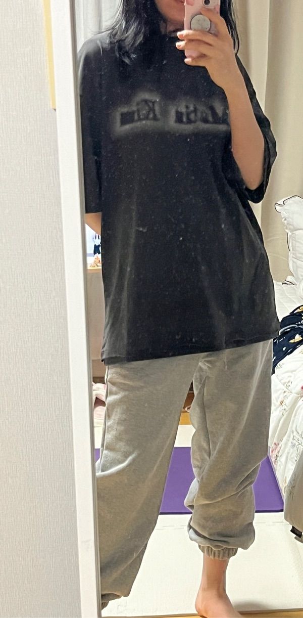MUSINSA公式 | MATIN KIM MATIN SHADE LOGO TOP IN CHARCOAL