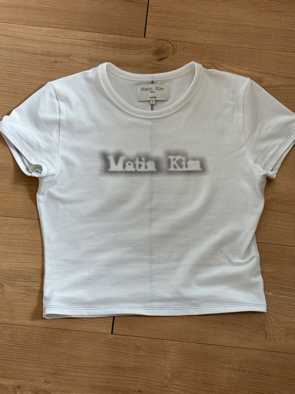 Tシャツ(半袖/袖なし) MATIN LOGO CROP TOP IN WHITE MUSINSA公式 | MATIN KIM MATIN SHADE LOGO CROP TOP IN WHITE