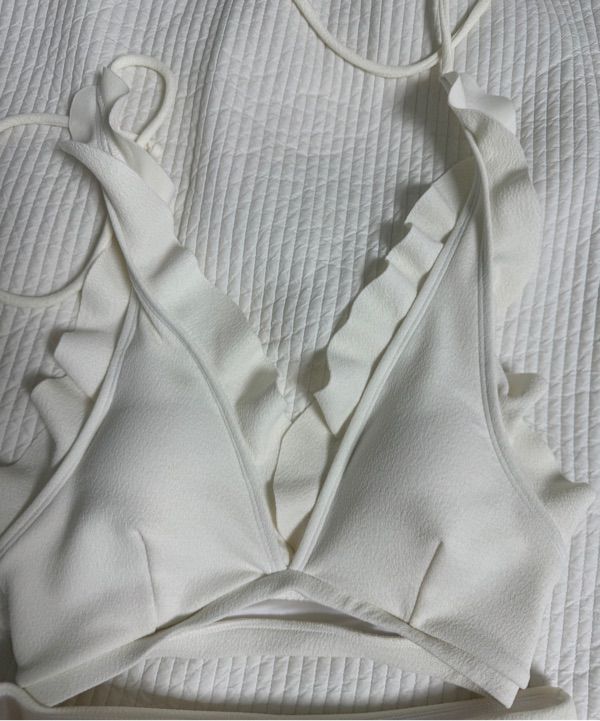 MUSINSA | AGNEL Love Hawaii Bikini Bra_Cream