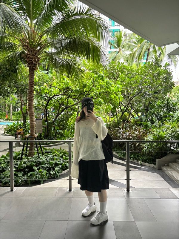 MUSINSA公式 | MATIN KIM LOGO LINEN SHORT BEANIE IN WHITE