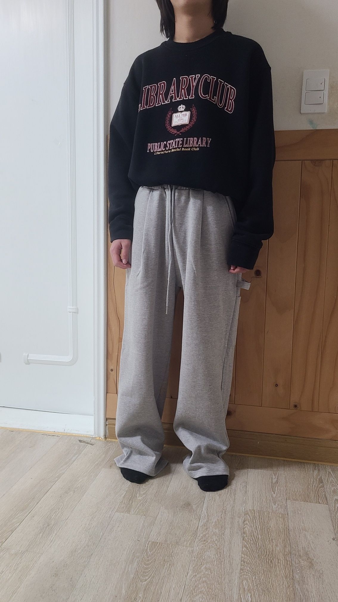 MUSINSA | UNLC 7-Pk Carpenter Sweat Pants Light Gray