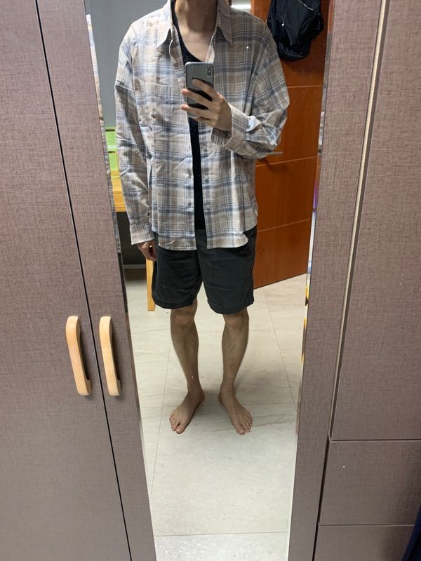 MUSINSA | COOR Madras Checkered Oversized Parka Ring Shirt
