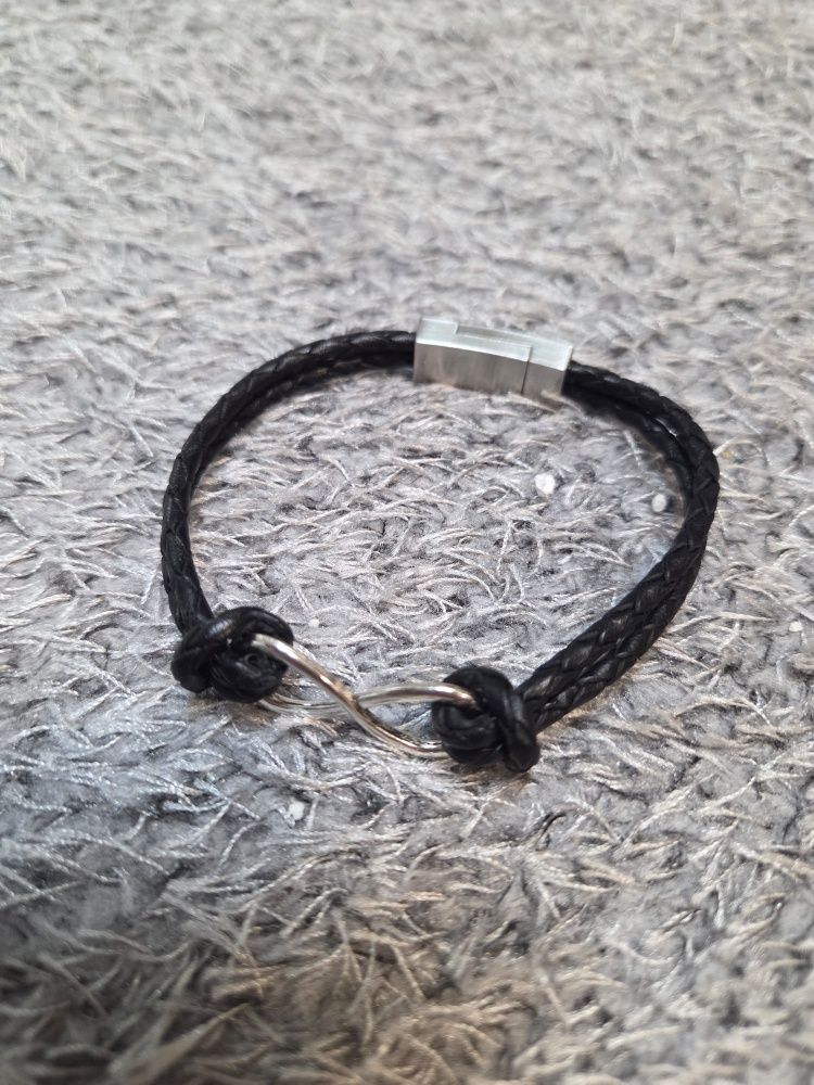 ●DOFFJASON● Kingk Rope Leather Bracelet MOSS DJ24SSEBR007G MUSINSA | DOFFJASON Kink rope leather bracelet BLACK