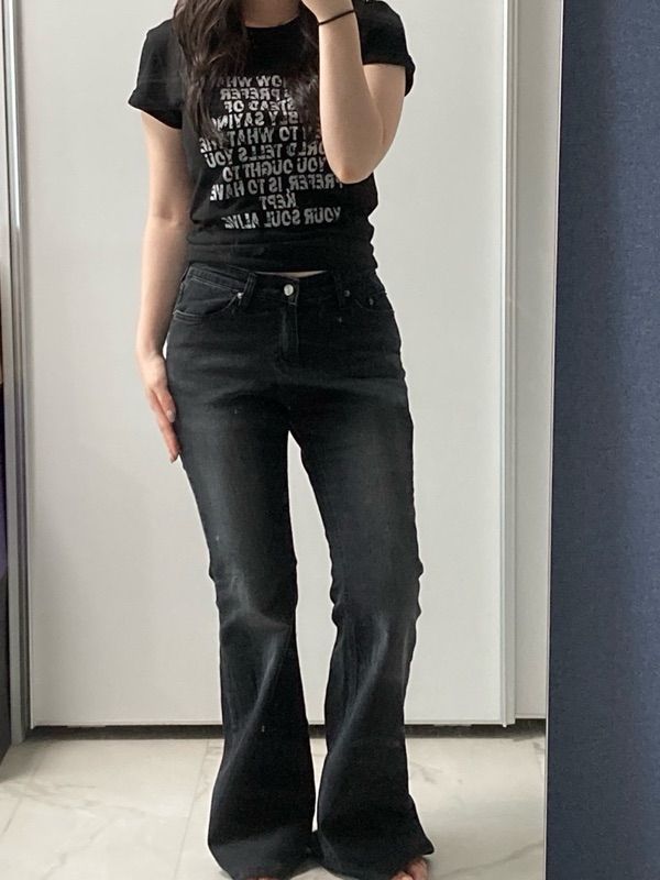 MUSINSA | ODOR Vintage raw jean in black