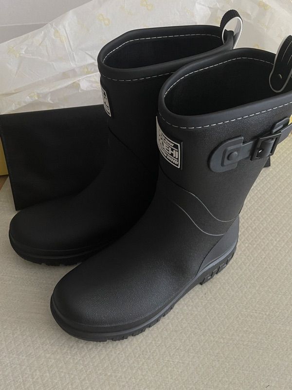 MUSINSA | SHOEHI Rosalie Belt Middle Rain Boots (2 Colors)_R0011