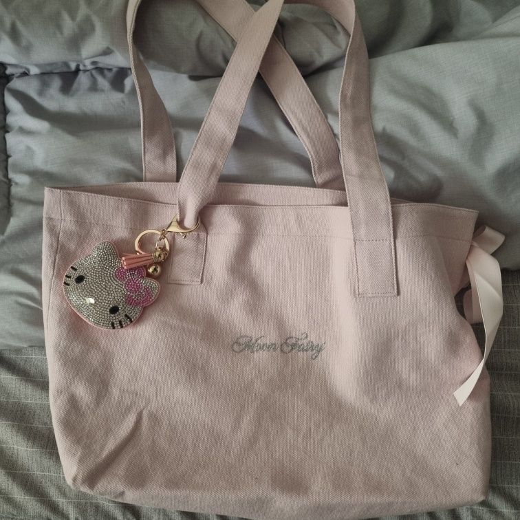 MUSINSA | MOON FAIRY MF Shoe Ribbon Tote Bag-Cream