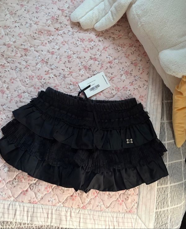 MUSINSA | SETUPEXE TUTU MIX SKIRT PANTS / BLACK
