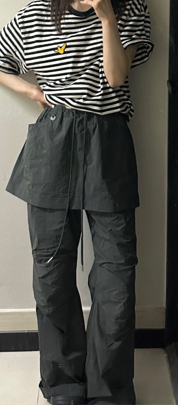 [LALAFOX] LYLON SKIRT LAYERED TRACK PANTS/追跡付 MUSINSA | LALAFOX LYLON SKIRT LAYERED TRACK PANTS CHARCOAL