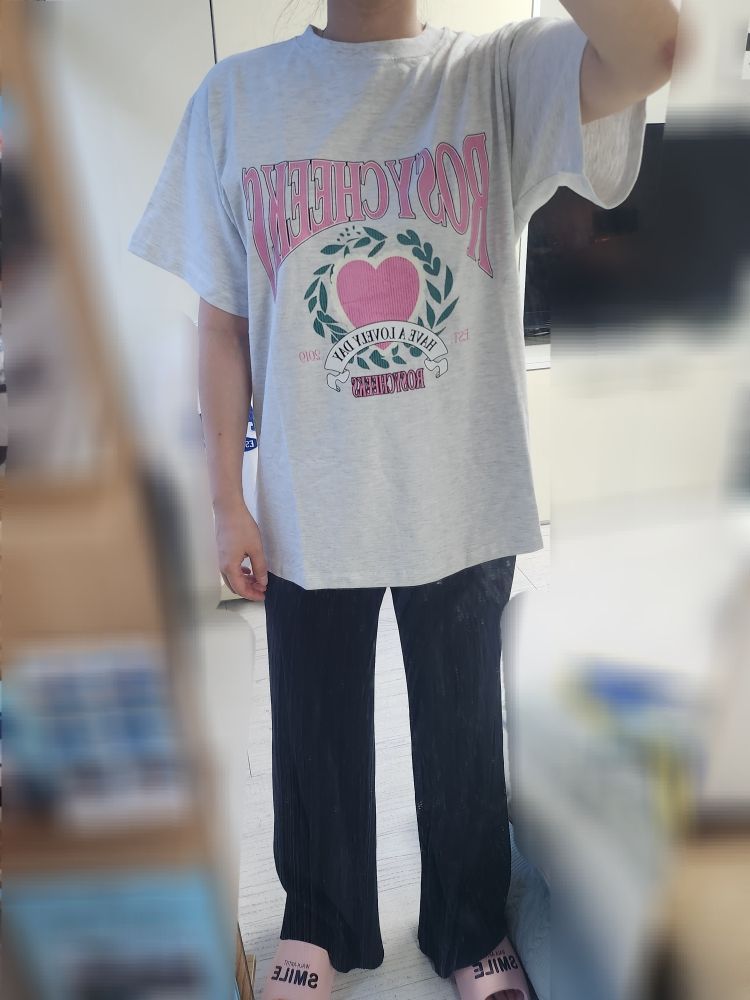 ◆24SS RONRON ROSY CHEEKS HEART BASIC FIT T SHIRT/3色◆ ◇24SS RONRON ROSY CHEEKS HEART LAUREL BASIC FIT T SHIRT