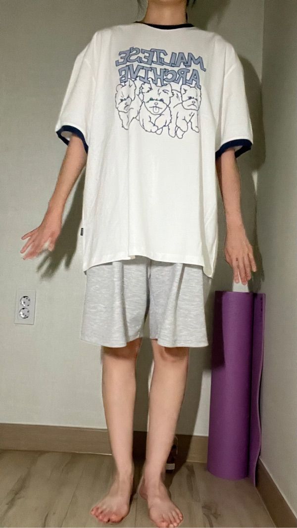 MUSINSA | WAI KEI Maltese Archive Line Graphic Ringer Short