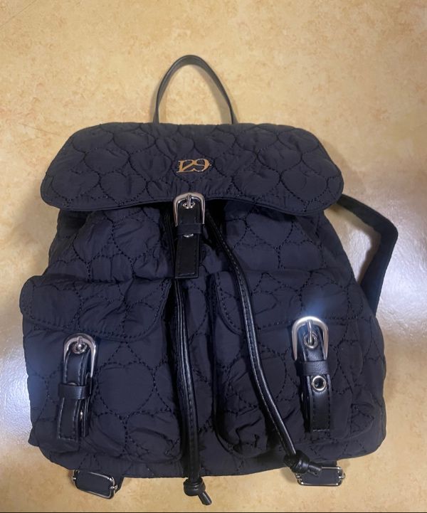 MUSINSA | ILLIGO Heart Quilting Backpack Black