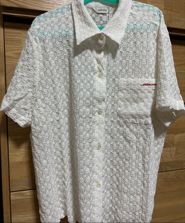 MUSINSA公式 | SIENNE Jasmine Lace Shirt (Ivory)