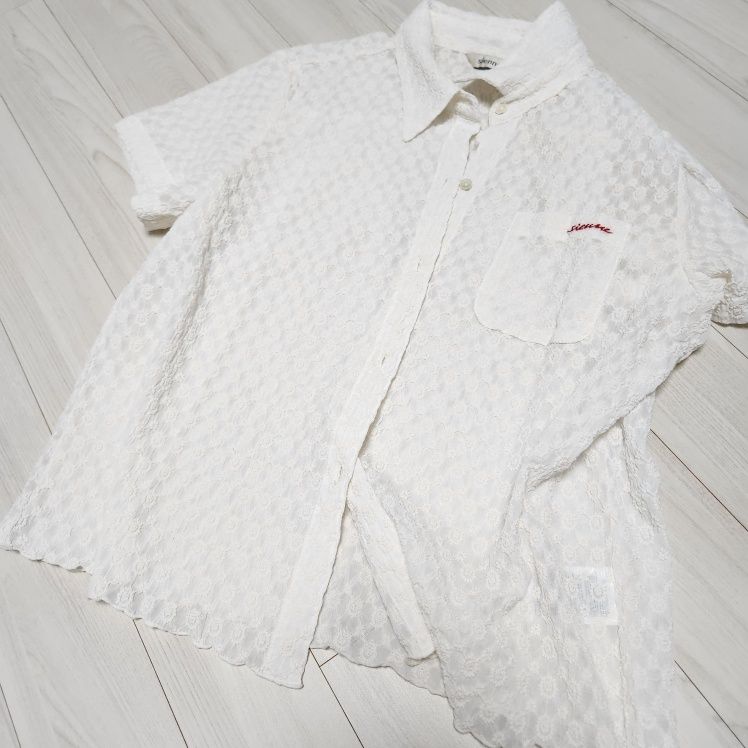 MUSINSA公式 | SIENNE Jasmine Lace Shirt (Ivory)