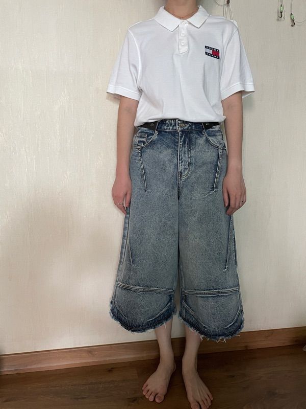 デニム・ジーパン DNSR Multi Dart Bermuda Denim Pants 5SH166 MUSINSA | DNSR Multi-dart Bermuda Denim Pants Blue