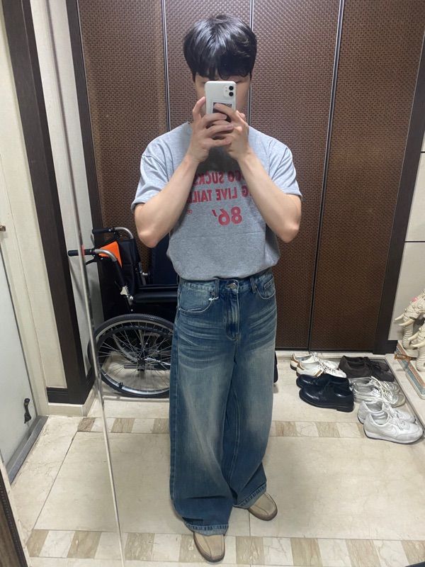 MUSINSA | DNSR Signature flare denim pants light blue