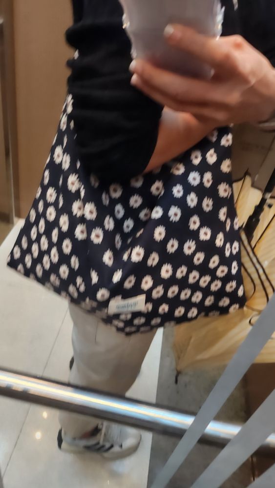 MUSINSA公式 | MAISON CREME Floral eco bag _ black