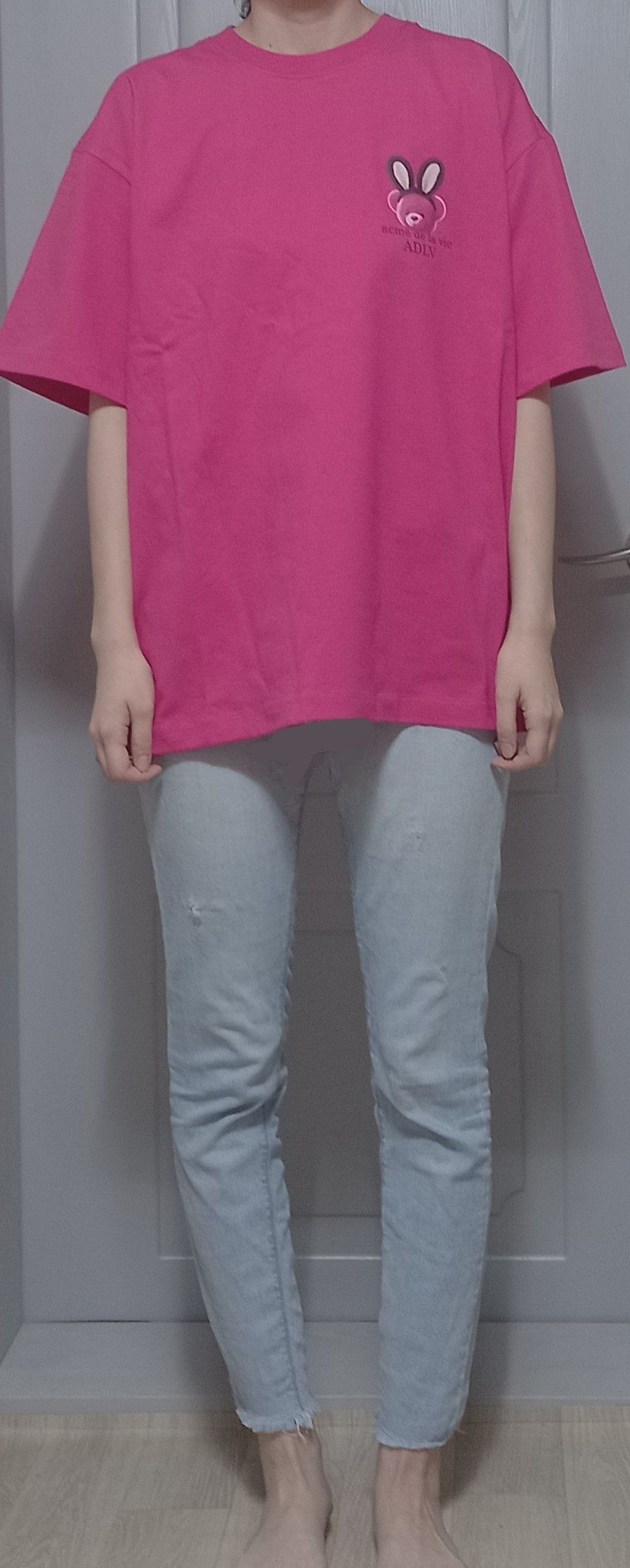 MUSINSA | acmé de la vie RABBIT BEAR DOLL LOGO SHORT SLEEVE