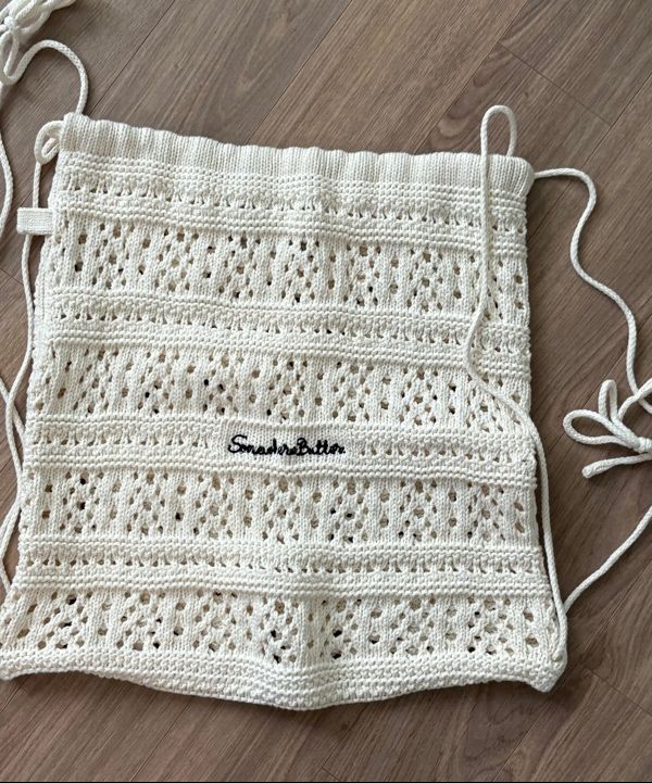 ● SOMEWHERE BUTTER ● Yogurt knit string bag MUSINSA | SOMEWHEREBUTTER Yogurt Knit String Bag - 4color