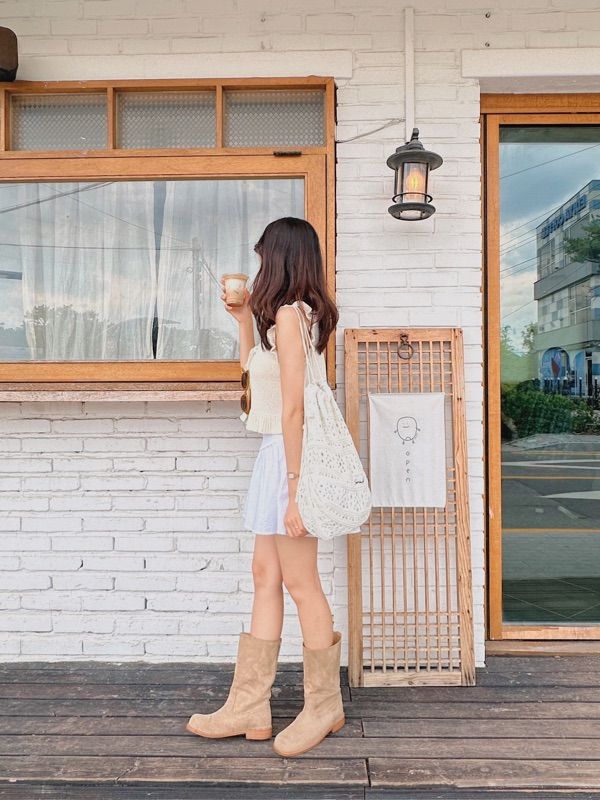 MUSINSA公式 | SOMEWHEREBUTTER Yogurt Knit String Bag - 4color