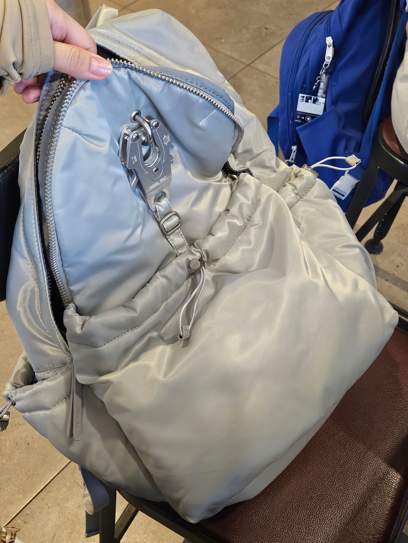 MUSINSA | SSRL raven essential backpack / silver