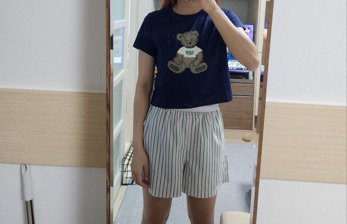 Marithe☆25SS W SKETCH DOODLE BEAR CROP TEE （2color） W SKETCH DOODLE BEAR CROP TEE oatmeal - MARITHÉ+FRANҪOIS GIRBAUD