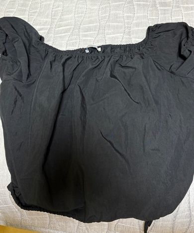 MUSINSA公式 | LOW CLASSIC SHIRRING VOLUME TOP_BLACK [LC262BL02BK]