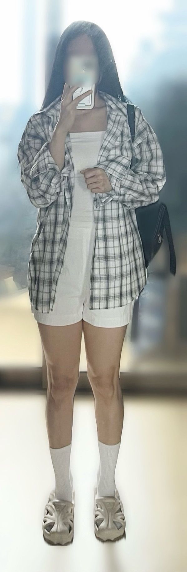MUSINSA | AVANDRESS Smith Overfit Check Shirt WHITE