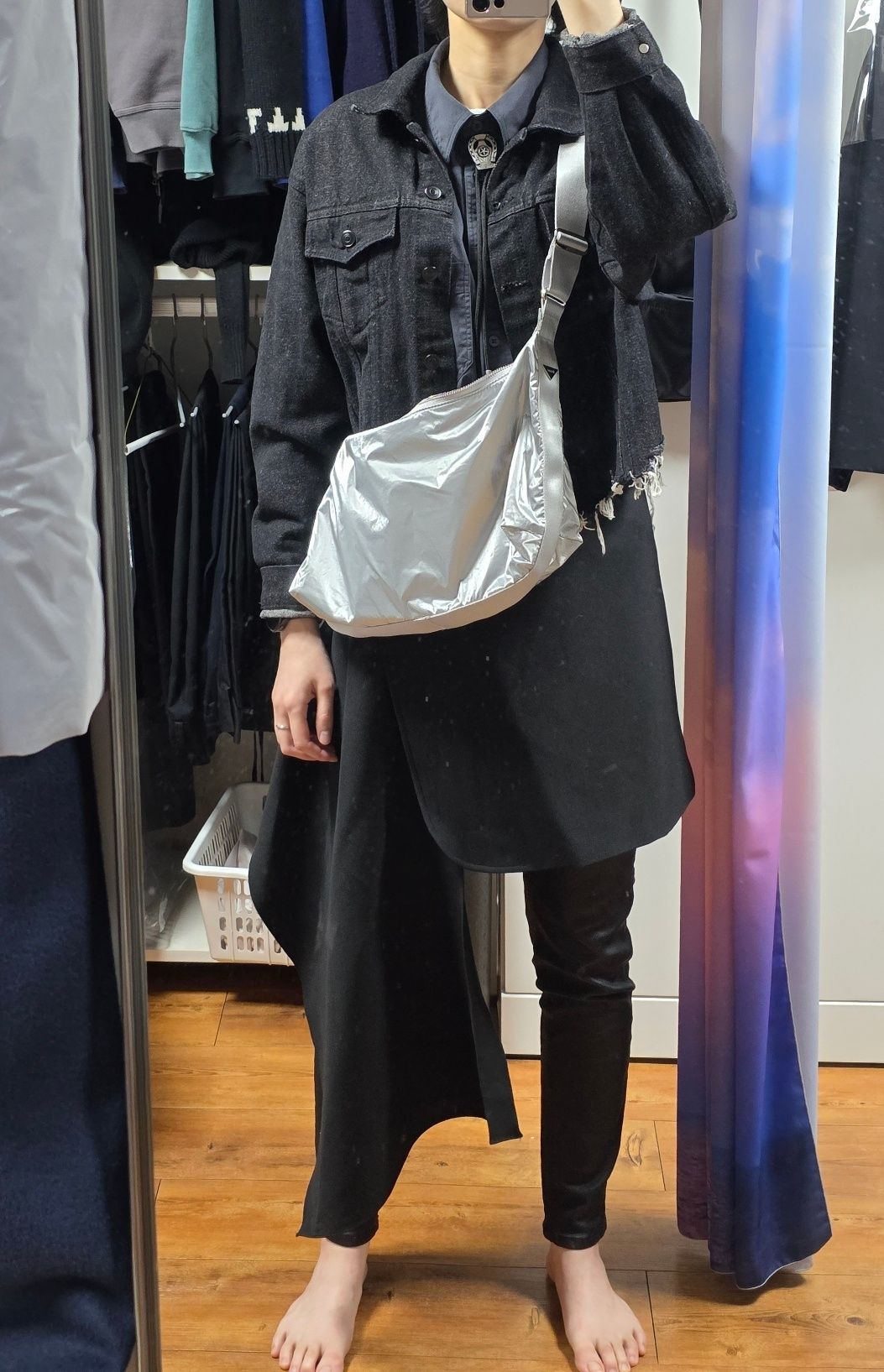 MUSINSA | fennec MEDIUM HOBO - SILVER