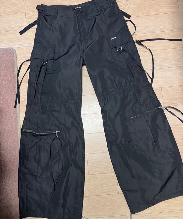 【BADBLOOD】 Multi-strap cargo pants cream parachute badblood – BBGSHOPHK