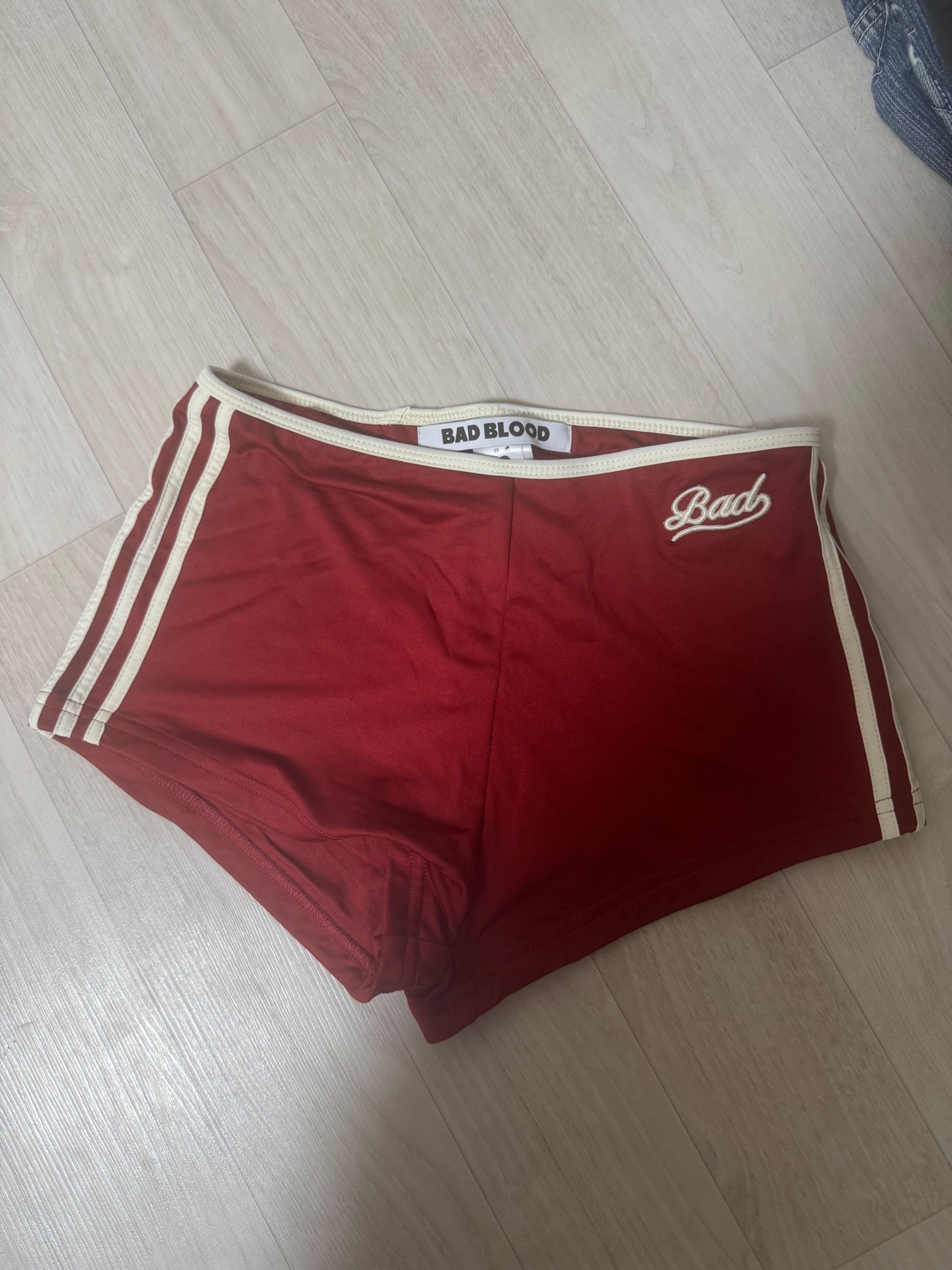 MUSINSA | BADBLOOD Wendy Micro Shorts - Red
