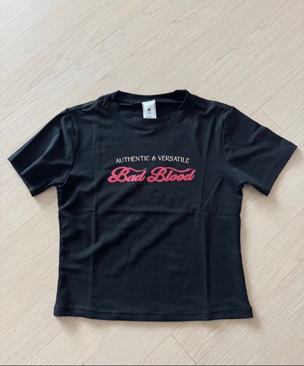★BADBLOOD★ Script Logo Slim T-Shirt Black MUSINSA | BADBLOOD Vintage Logo Slim T-shirt - Black