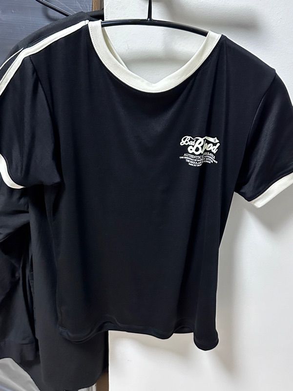 MUSINSA | BADBLOOD Vintage Logo Slim T-shirt - Black