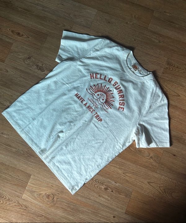 Tシャツ・カットソー [HELLO SUNRISE] HS Arch Logo Baby Tee MUSINSA | HELLO SUNRISE HS VTG Arch Logo Tee_Ivory