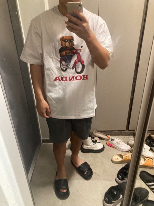 MUSINSA | Honda Motorcycle Honda Bear T-shirt White