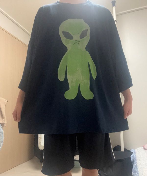 MUSINSA | HOODHOOD Alien Graphic Oversized fit Short-sleeved
