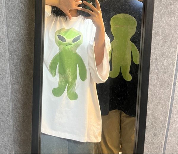 MUSINSA | HOODHOOD Alien Graphic Oversized fit Short-sleeved