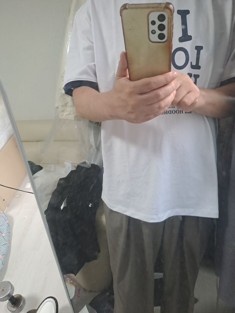 MUSINSA | HOODHOOD I LOVE HOOD ringer half sleeve T-shirt WHITE