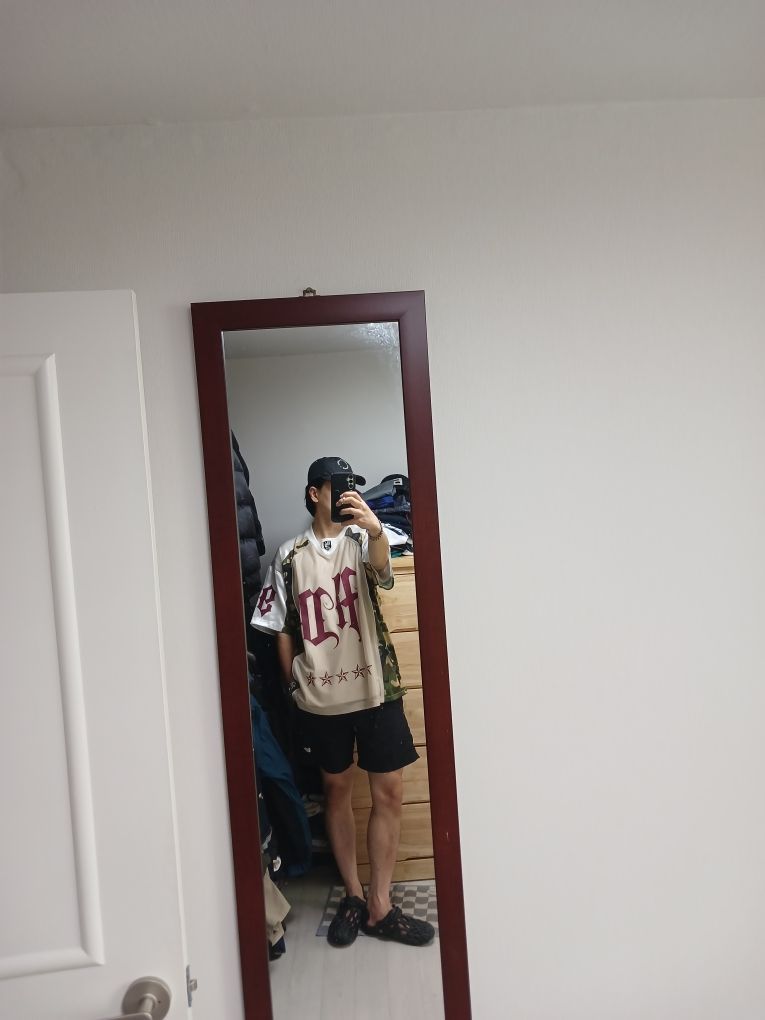 ◆HOODHOOD◆ HD Camo Mesh Jersey Short Sleeve T-Shirt Khaki MUSINSA | HOODHOOD HD Camo Mesh Jersey Short Sleeve T-shirt